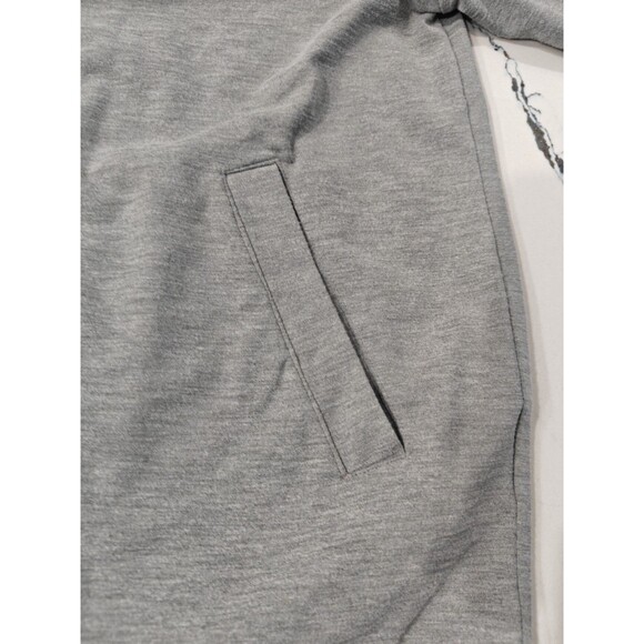 Vintage Y2K Nike Swoosh Zip Up Hoodie Gray Sweatshirt Orange Tag Women Large - Picture 9 of 15